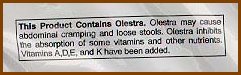 olestra bag warning