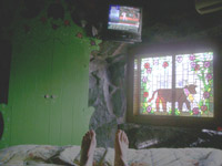 swiss belle window, madonna inn
