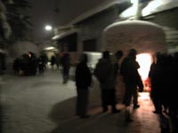 Japan, Akita, Yokote Kamakura Festival.  Snow Aflame!